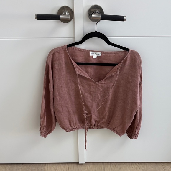 cloth & stone Tops - Cloth & Stone Dusty Rose V-Neck Blouse